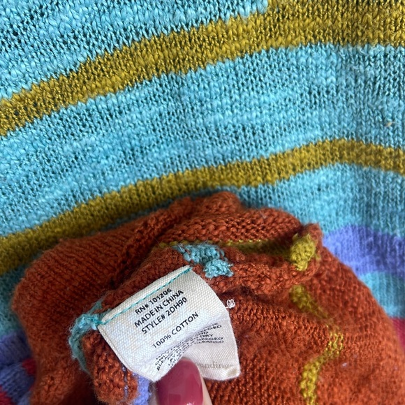 Soft Surroundings Beachy stripe sweater L - Picture 8 of 8